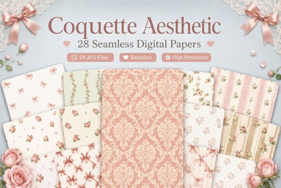 Coquette Aesthetic Seamless Patterns: Elevating Your Creative Projects with Feminine Flair