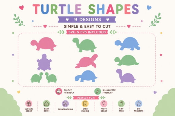 Crafting Creativity with Turtle Shapes SVG Bundle