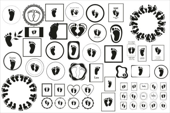 Cute Baby Footprint Frame Design: A Versatile Keepsake for Every New Parent