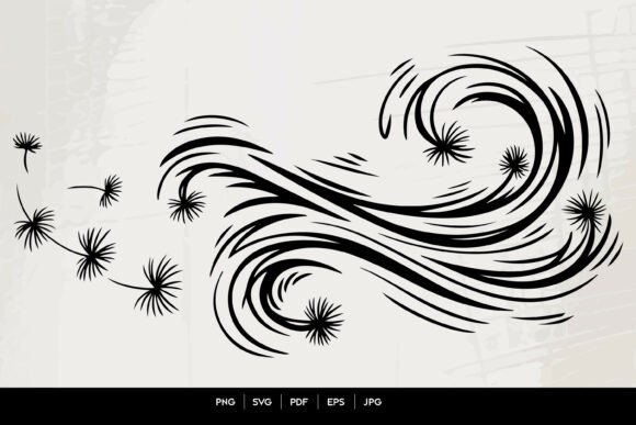 Dandelion Wind Swirl Art: Nature-Inspired Design Magic