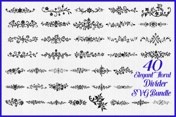 Elegant Floral Divider SVG Bundle: Elevate Your Creative Projects with Timeless Beauty