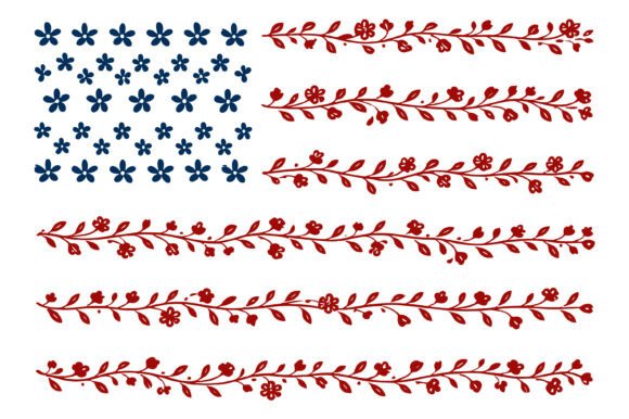 Floral American Flag Illustration: A Unique Blend of Patriotic and Botanical Design