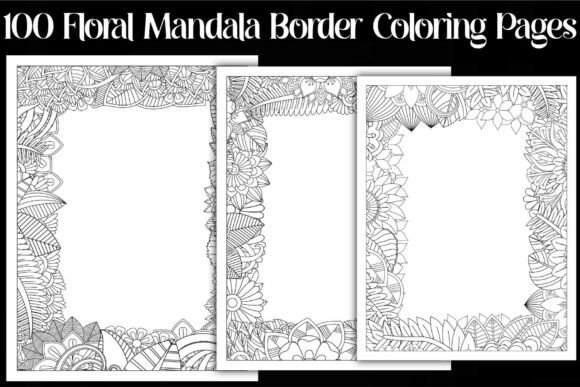 Floral Mandala Border Coloring Pages