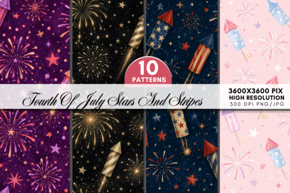 Fourth of July Digital Paper Bundle