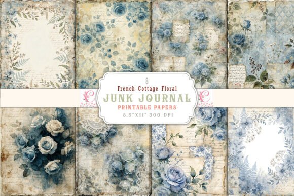 French Cottage Floral Junk Journal Pages: A Timeless Aesthetic for Your Creative Projects