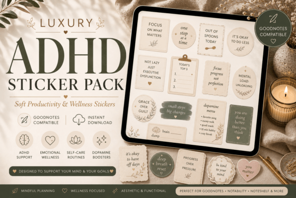 How the Luxury ADHD Planner Sticker Pack Is Redefining Digital Planning for Creative Minds