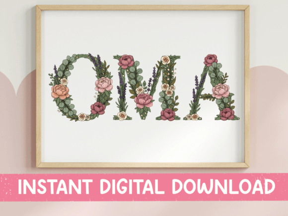OMA Floral Botanical Letters: A Timeless Tribute to the Special Women in Your Life