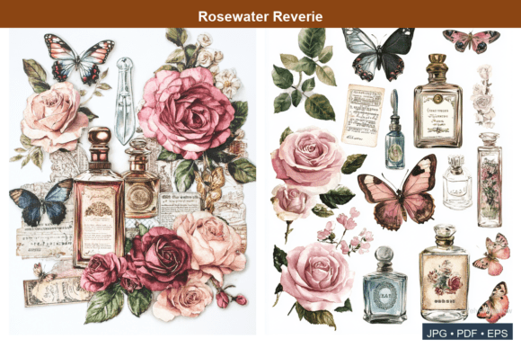 Rosewater Reverie Vol 1: Vintage-Inspired Art for Creative Projects