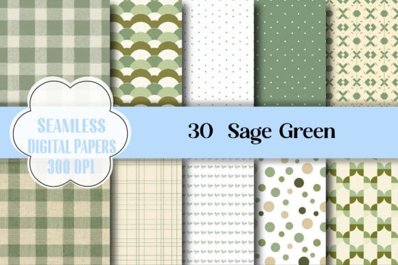 Sage Green Digital Paper Pattern – A Versatile Design for Creative Projects