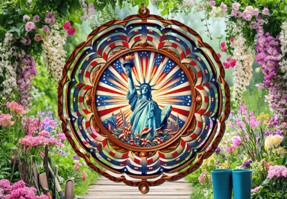 Strategic Value of the Statue of Liberty Patriotic Wind Spinner in Outdoor Branding and Creative Expression