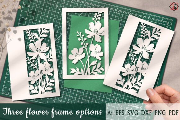 Three Flower Frame Options for Creative Paper Projects