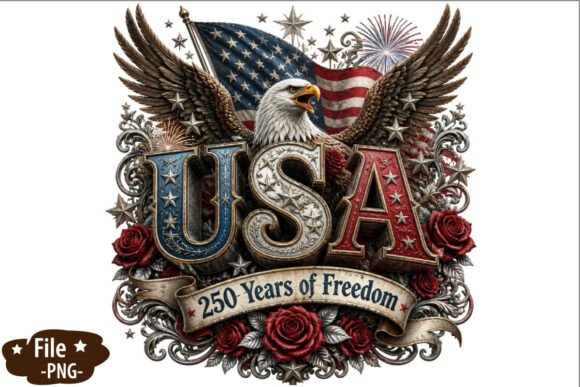 USA 250 Years PNG: A Patriotic Design for Every Occasion