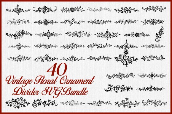 Vintage Floral Ornament Divider Set