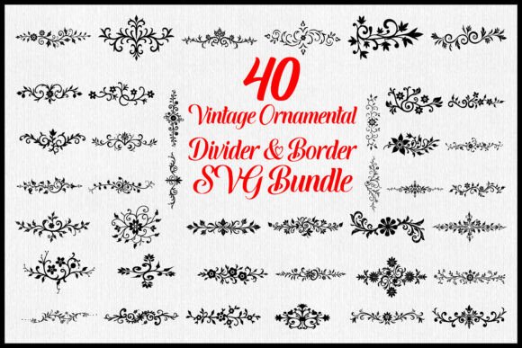 Vintage Ornamental Divider Border Set: Elevate Your Creative Projects with Timeless Elegance